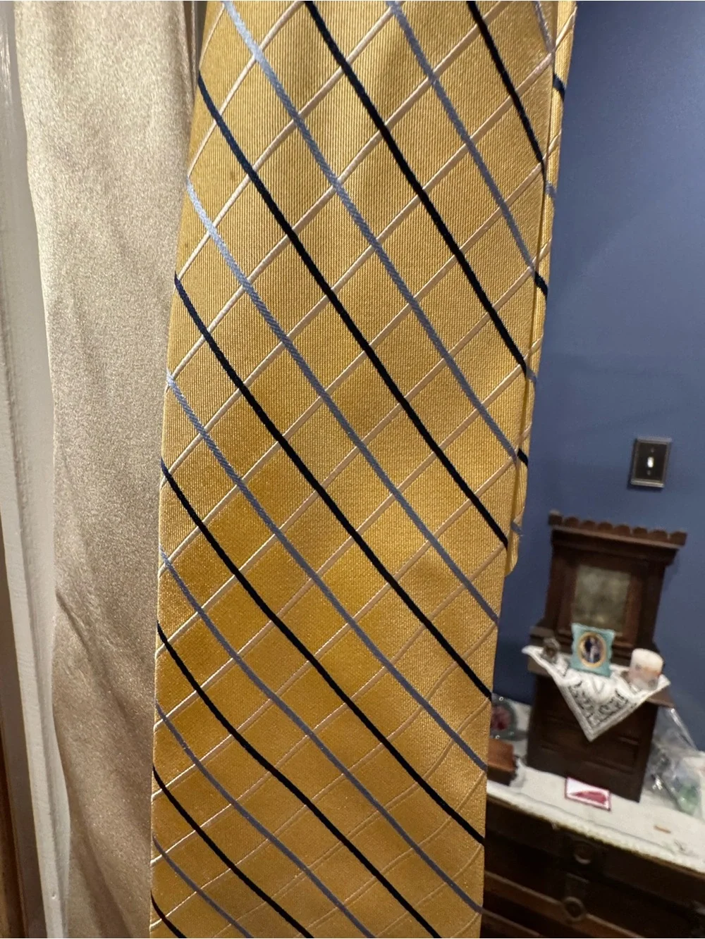 3 Men’s Ties Yellow Striped and Satiny Beige